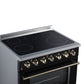 FORNO Galiano 36-Inch 5.36 cu. ft. Electric Range, 5 Radiant Elements, Convection Oven, Air Fryer, Black, FFSEL6083-36BLK