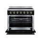 FORNO Galiano 36-Inch 5.36 cu. ft. Electric Range, 5 Radiant Elements, Convection Oven, Air Fryer, Black, FFSEL6083-36BLK