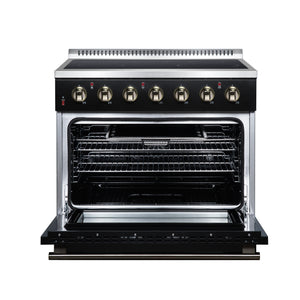 FORNO Galiano 36-Inch 5.36 cu. ft. Electric Range, 5 Radiant Elements, Convection Oven, Air Fryer, Black, FFSEL6083-36BLK