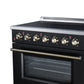 FORNO Galiano 36-Inch 5.36 cu. ft. Electric Range, 5 Radiant Elements, Convection Oven, Air Fryer, Black, FFSEL6083-36BLK