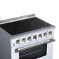 FORNO Galiano 36-Inch 5.36 cu. ft. Electric Range, 5 Radiant Elements, Convection Oven, Air Fryer, White, FFSEL6083-36WHT