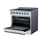 FORNO Galiano 36-Inch 5.36 cu. ft. Electric Range, 5 Radiant Elements, Convection Oven, Air Fryer, White, FFSEL6083-36WHT