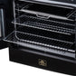 FORNO Galiano 30-Inch 4.32 cu. ft. Electric Range, 4 Radiant Elements, French Door, Convection Oven, Air Fryer, Black, FFSEL6917-30BLK