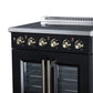 FORNO Galiano 30-Inch 4.32 cu. ft. Electric Range, 4 Radiant Elements, French Door, Convection Oven, Air Fryer, Black, FFSEL6917-30BLK