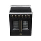 FORNO Galiano 30-Inch 4.32 cu. ft. Electric Range, 4 Radiant Elements, French Door, Convection Oven, Air Fryer, Black, FFSEL6917-30BLK
