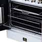 FORNO Galiano 30-Inch 4.32 cu. ft. Electric Range, 4 Radiant Elements, French Door, Convection Oven, Air Fryer, White, FFSEL6917-30WHT