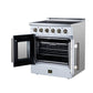 FORNO Galiano 30-Inch 4.32 cu. ft. Electric Range, 4 Radiant Elements, French Door, Convection Oven, Air Fryer, White, FFSEL6917-30WHT