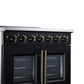 FORNO Galiano 36-Inch 5.36 cu. ft. Electric Range, 5 Radiant Elements, French Door, Convection Oven, Air Fryer, Black, FFSEL6917-36BLK