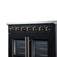 FORNO Galiano 36-Inch 5.36 cu. ft. Electric Range, 5 Radiant Elements, French Door, Convection Oven, Air Fryer, Black, FFSEL6917-36BLK