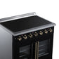 FORNO Galiano 36-Inch 5.36 cu. ft. Electric Range, 5 Radiant Elements, French Door, Convection Oven, Air Fryer, Black, FFSEL6917-36BLK
