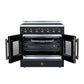 FORNO Galiano 36-Inch 5.36 cu. ft. Electric Range, 5 Radiant Elements, French Door, Convection Oven, Air Fryer, Black, FFSEL6917-36BLK