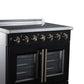 FORNO Galiano 36-Inch 5.36 cu. ft. Electric Range, 5 Radiant Elements, French Door, Convection Oven, Air Fryer, Black, FFSEL6917-36BLK