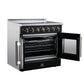 FORNO Galiano 36-Inch 5.36 cu. ft. Electric Range, 5 Radiant Elements, French Door, Convection Oven, Air Fryer, Black, FFSEL6917-36BLK