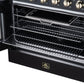 FORNO Galiano 36-Inch 5.36 cu. ft. Electric Range, 5 Radiant Elements, French Door, Convection Oven, Air Fryer, Black, FFSEL6917-36BLK