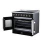 FORNO Galiano 36-Inch 5.36 cu. ft. Electric Range, 5 Radiant Elements, French Door, Convection Oven, Air Fryer, Black, FFSEL6917-36BLK