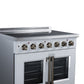 FORNO Galiano 36-Inch 5.36 cu. ft. Electric Range, 5 Radiant Elements, French Door, Convection Oven, Air Fryer, White, FFSEL6917-36WHT