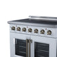 FORNO Galiano 36-Inch 5.36 cu. ft. Electric Range, 5 Radiant Elements, French Door, Convection Oven, Air Fryer, White, FFSEL6917-36WHT