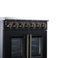 FORNO Massimo 30-Inch 4.32 cu. ft. Electric Range, 5 Radiant Elements, French Door, Convection Oven, Air Fryer, Black, FFSEL6955-30BLK