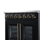FORNO Massimo 30-Inch 4.32 cu. ft. Electric Range, 5 Radiant Elements, French Door, Convection Oven, Air Fryer, Black, FFSEL6955-30BLK