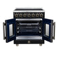 FORNO Massimo 30-Inch 4.32 cu. ft. Electric Range, 5 Radiant Elements, French Door, Convection Oven, Air Fryer, Black, FFSEL6955-30BLK