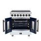 FORNO Massimo 30-Inch 4.32 cu. ft. Electric Range, 5 Radiant Elements, French Door, Convection Oven, Air Fryer, White, FFSEL6955-30WHT