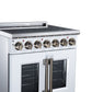 FORNO Massimo 30-Inch 4.32 cu. ft. Electric Range, 5 Radiant Elements, French Door, Convection Oven, Air Fryer, White, FFSEL6955-30WHT
