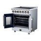 FORNO Massimo 30-Inch 4.32 cu. ft. Electric Range, 5 Radiant Elements, French Door, Convection Oven, Air Fryer, White, FFSEL6955-30WHT