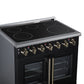 FORNO Massimo 36-Inch 5.36 cu. ft. Electric Range, 5 Radiant Elements, French Door, Convection Oven, Air Fryer, Black, FFSEL6955-36BLK