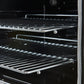 FORNO Paolo 30" 4.38 cu. ft. Freestanding Electric Range in Black with Antique Brass Handles, FFSEL6011-30BLK