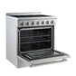 FORNO Paolo 30" 4.38 cu. ft. Freestanding Electric Range in Stainless Steel, FFSEL6011-30