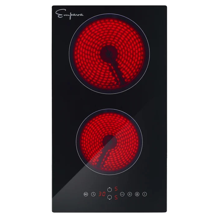 Empava 12" Electric Smooth Surface Radiant Cooktop with 2 Elements, EMPV-12REC10