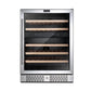 Empava 24" 46 Bottle Dual Zone Wine and Beverage Cooler, EMPV-WC04D