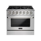 Empava 36" Slide-In Single Oven Natural Gas Range with 6 Burners - 5.2 cu.ft, EMPV-36GR08