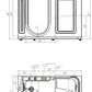 Empava 53" Walk-in Whirlpool Bathtub with Left Side Door, EMPV-53WIT02