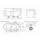 Empava 59" Freestanding Soaking Bathtub with LED Lights, EMPV-59FT1518LED