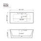 Empava 59" Freestanding Whirlpool Bathtub with Faucet, EMPV-59AIS15