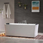 Empava 59" Freestanding Whirlpool Bathtub with Faucet, EMPV-59AIS15