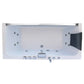 Empava 59" Modern Alcove Whirlpool Bathtub with Faucet and LED Lights, EMPV-59JT408LED
