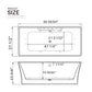 Empava 67" Freestanding Flat Bottom Whirlpool Bathtub with Faucet, EMPV-67AIS16