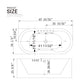 Empava 67" Freestanding Oval Whirlpool Bathtub with Faucet, EMPV-67AIS17