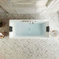 Empava 67" Freestanding Flat Bottom Whirlpool Bathtub with Faucet, EMPV-67AIS16