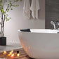 Empava 71" Freestanding Oval Whirlpool Bathtub with Faucet, EMPV-71AIS14