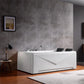 Empava 71" Alcove Whirlpool Bathtub with Faucet, EMPV-71JT667B