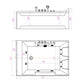 Empava 72" Modern Whirlpool Alcove Bathtub with Faucet and LED Lights, EMPV-72JT367LED