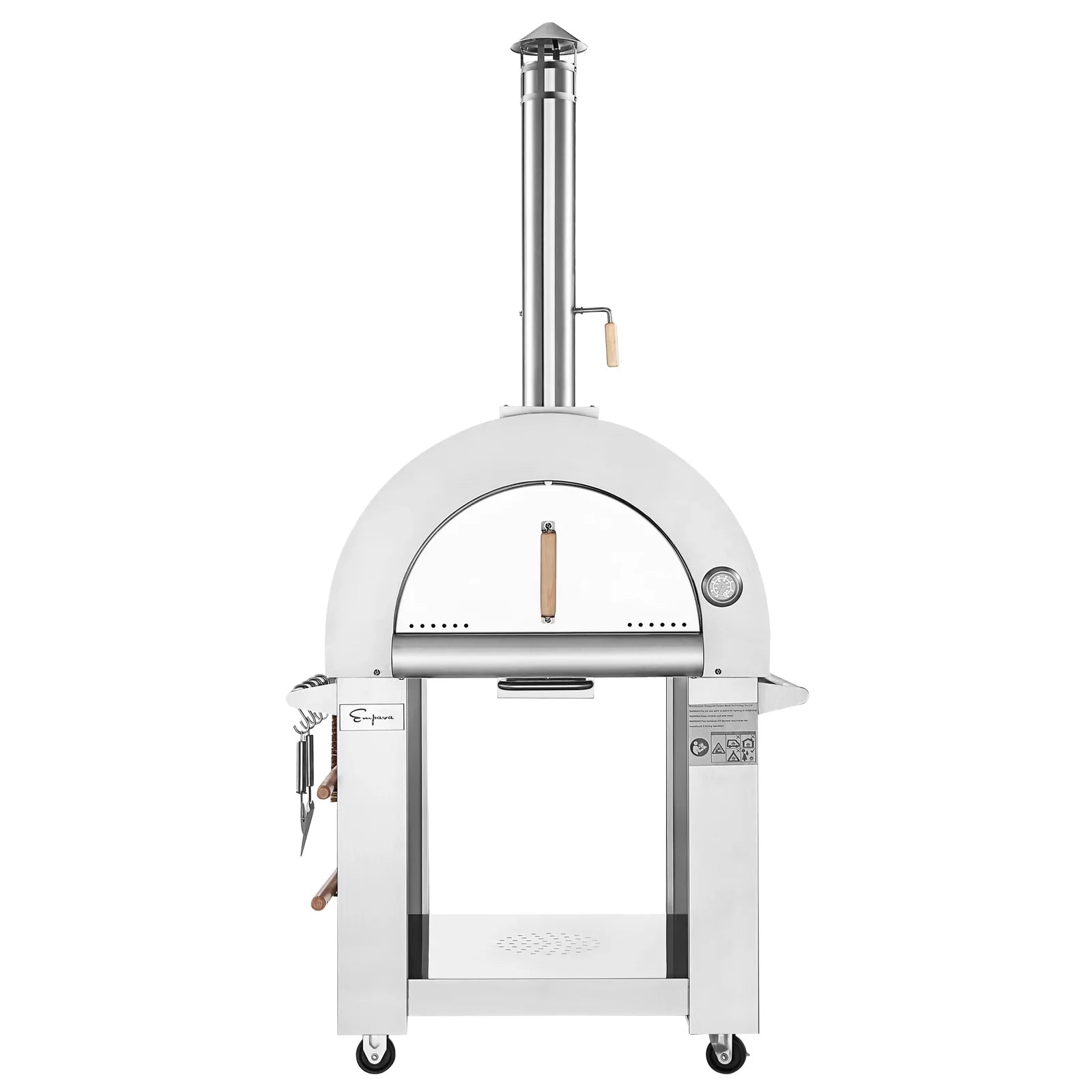 Empava Outdoor Wood Fired Pizza Oven in Stainless Steel, EMPVPG01