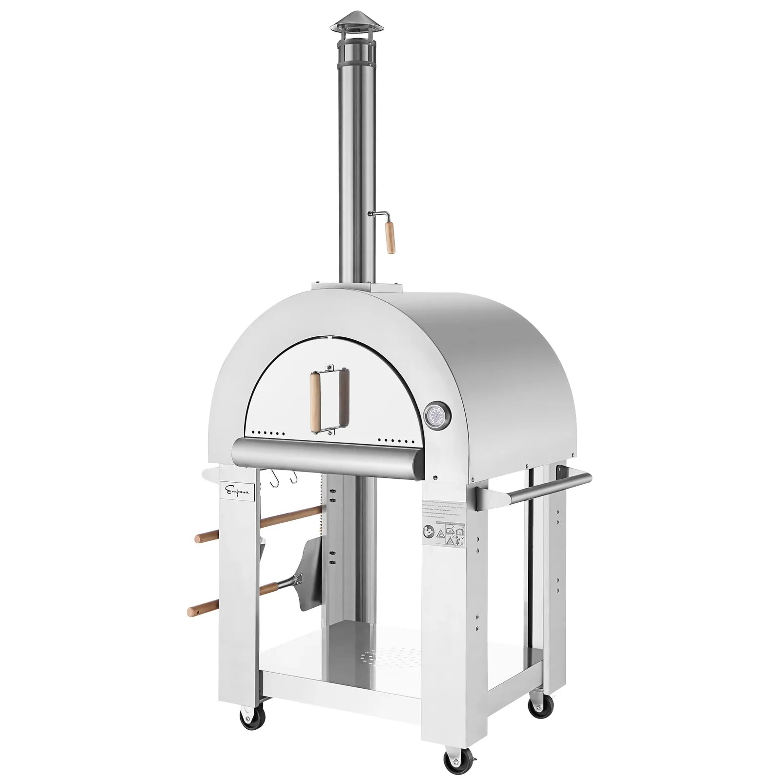 Empava Outdoor Wood Fired Pizza Oven in Stainless Steel, EMPVPG01