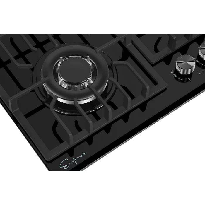 Empava 24" Built-In Cooktop with 4 Gas Burners in Black, EMPV-24GC28