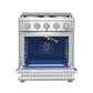 Empava 30" Slide-In Single Oven Natural Gas Range with 4 Burners - 4.2 cu. ft., EMPV-30GR03