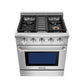 Empava 30" Slide-In Single Oven Natural Gas Range with 4 Burners - 4.2 cu. ft., EMPV-30GR03