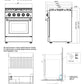 Empava 30" Slide-In Single Oven Natural Gas Range with 4 Burners - 4.2 cu. ft., EMPV-30GR03